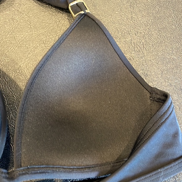 NWOT. VICTORIA SECRET Black Halter Push up Bathing Suit Top - Picture 6 of 8